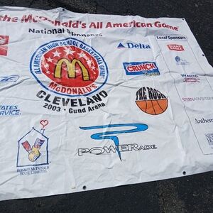 Original 2003 LeBron James McDonald's All American Game Official Banner 1)1